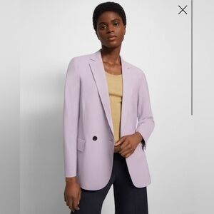 Theory Purple Blazer with Notched Lapels and Relaxed Fit NWT